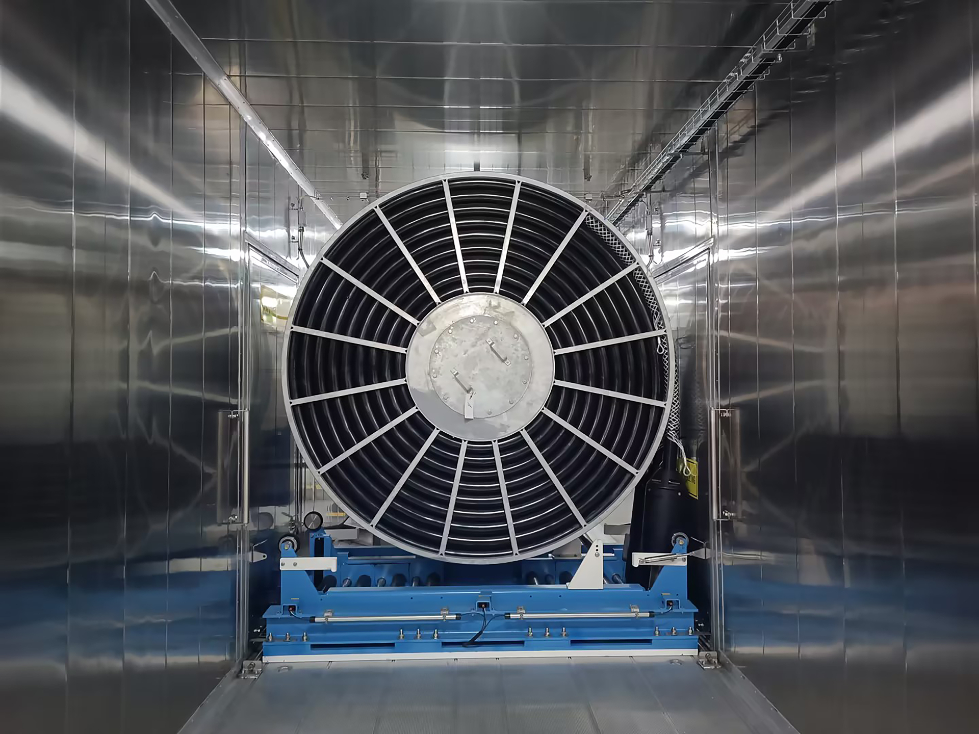 Cable reel close-up view